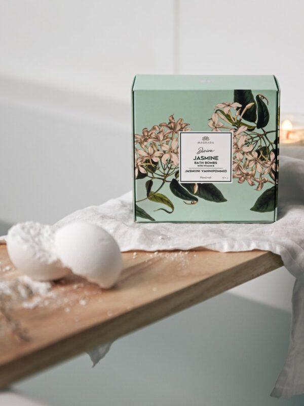 Divine Jasmine Bath Bomb With Vitamin E - Set of 4 Bombs - Image 3