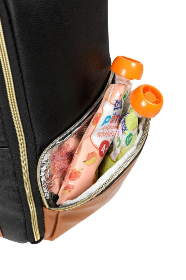 Kleine Wickeltasche – Schwarz-Kaffee – Bild 2