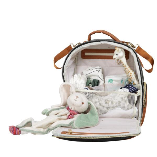 Kleine Wickeltasche – Schwarz-Kaffee – Bild 10