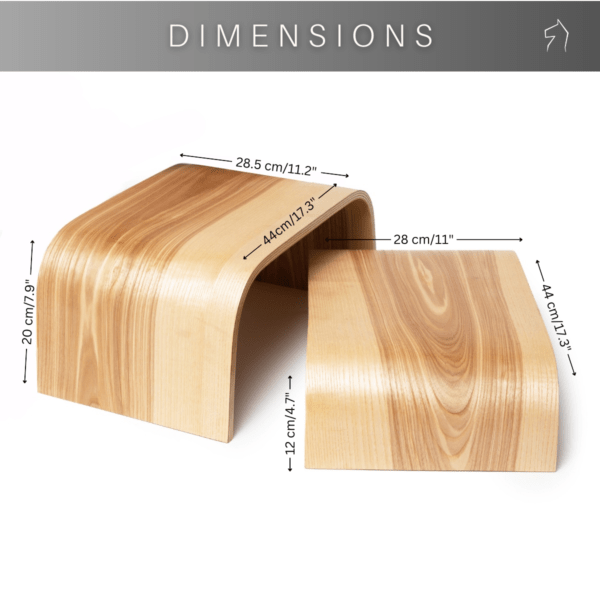 Verstellbare Holz-Tritthocker - 2er-Set – Bild 3