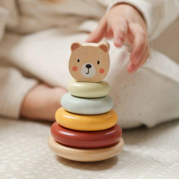 3in1 Toy Box - Sorting Blocks, Stackable Pyramid and Elephant On Wheels - Image 8