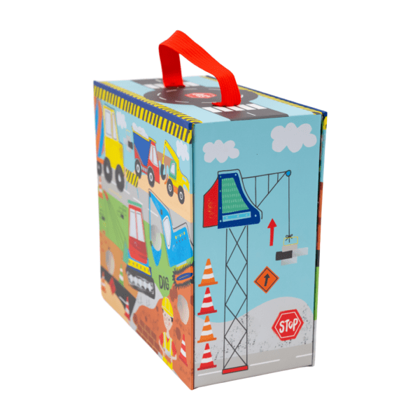 Spielbox mit Holzfiguren – Baustelle – Bild 3