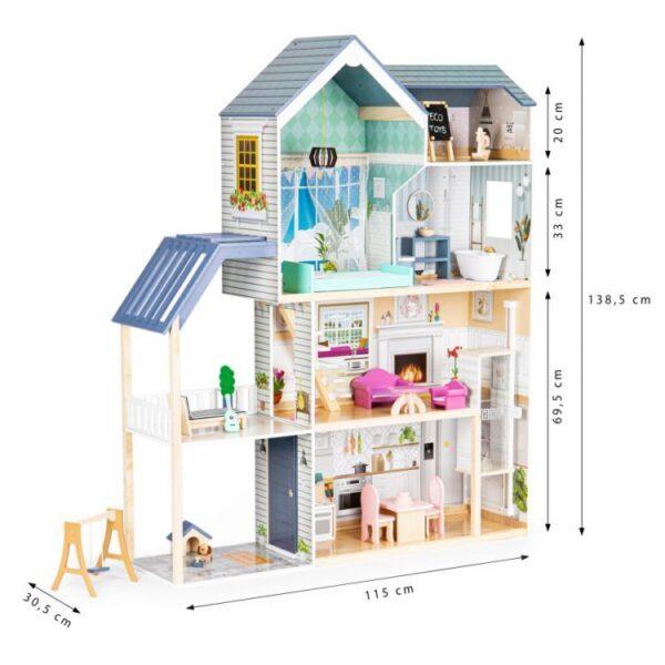 Wooden Dollhouse Crystal with LED Lights - Image 2
