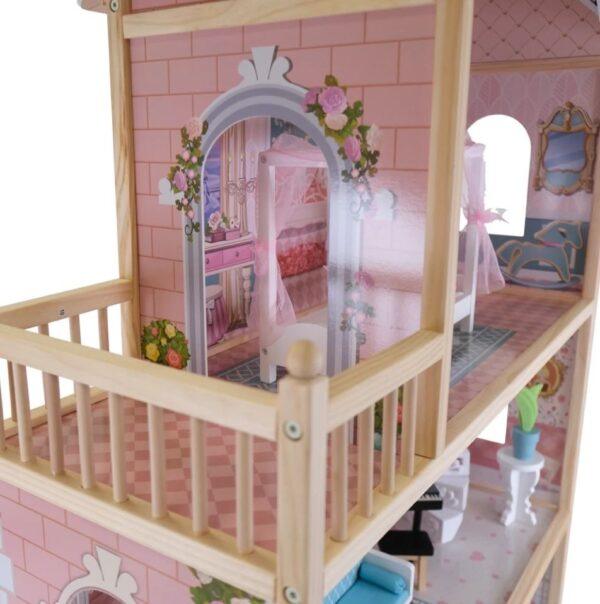 Holz-Puppenhaus Emily mit LED-Beleuchtung – Bild 2