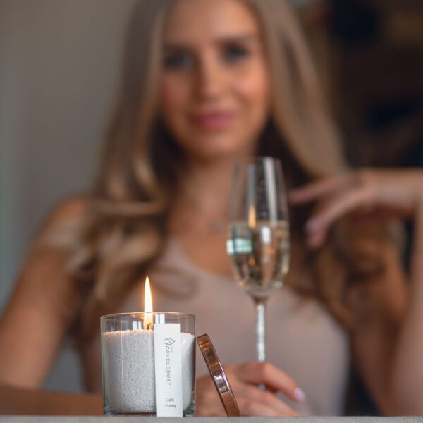 Powdered Candle in Glass - Dark Honey 160g - Image 4