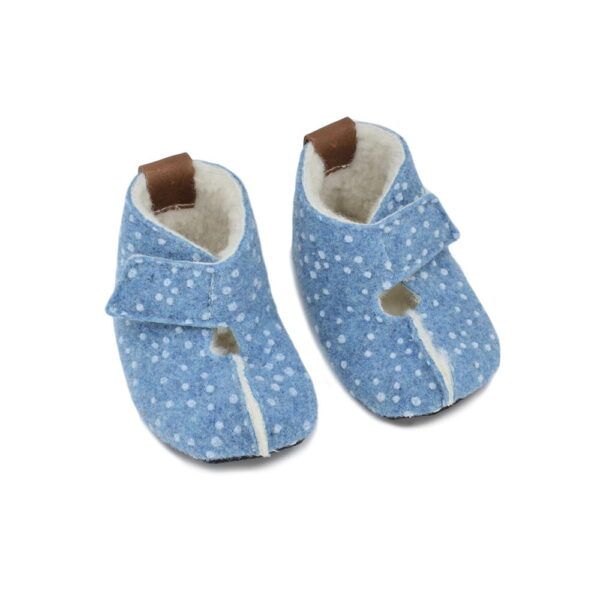 KAKU Children's Slippers - Blue with Dots - Image 3