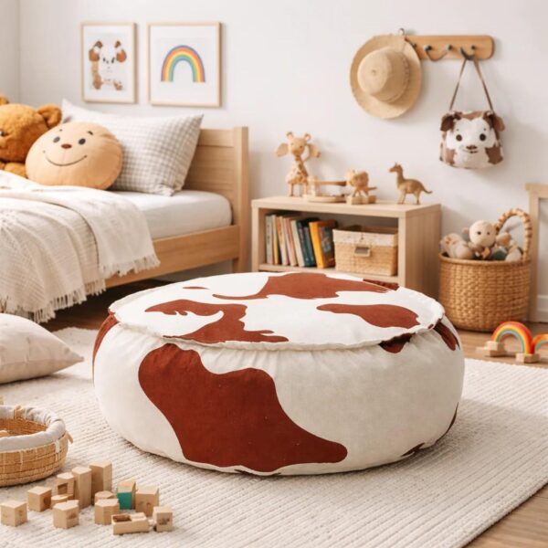 Bean Bag for Kids - Round, Cow - Image 2