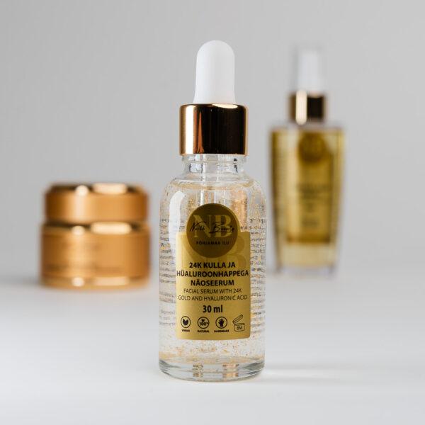 24K Gold and Hyaluronic Acid Face Serum, 30ml - Image 2