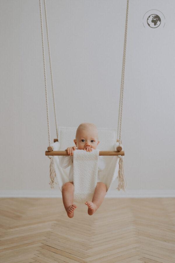 BaBi Baby Swing - Bouclé Snow White - Image 2