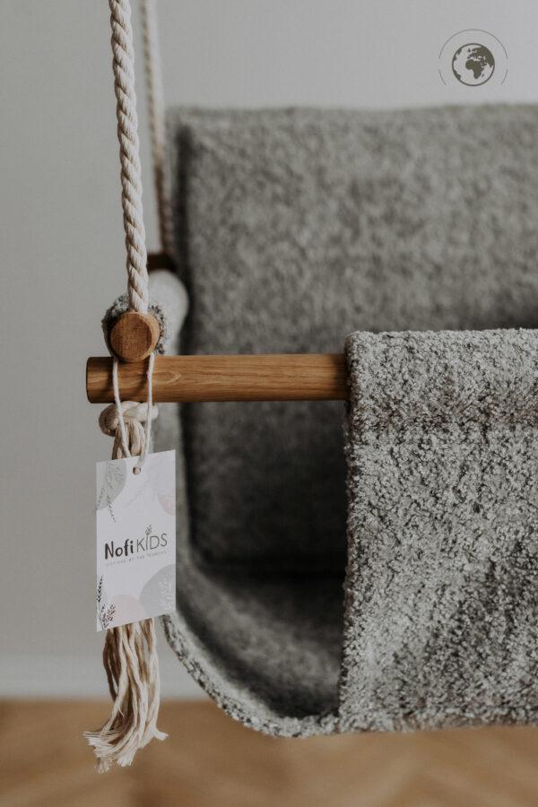 BaBi Baby Swing - Bouclé Stone Grey - Image 3