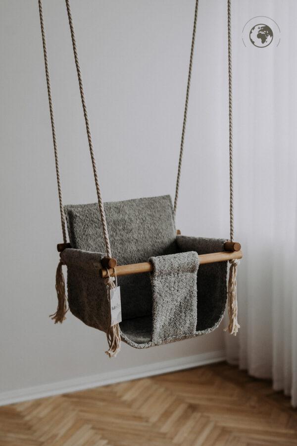 BaBi Baby Swing - Bouclé Stone Grey - Image 4