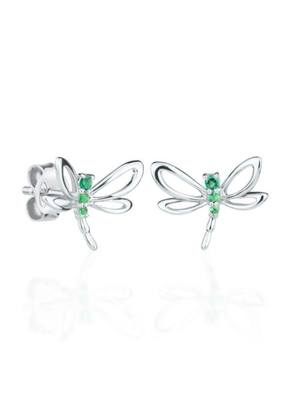 Earrings Emerald Dragonfly - For Kids - Image 2