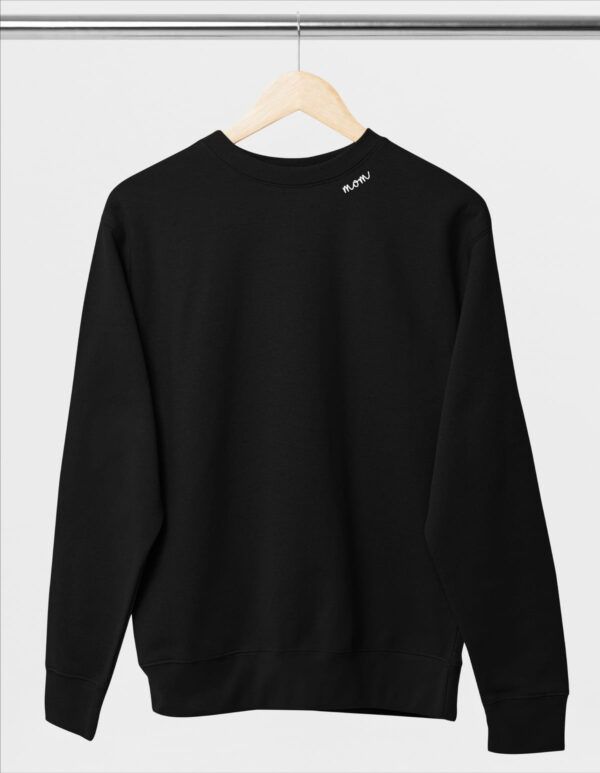 Bio-Baumwoll-Sweatshirt mit Kragenstickerei „Mom“