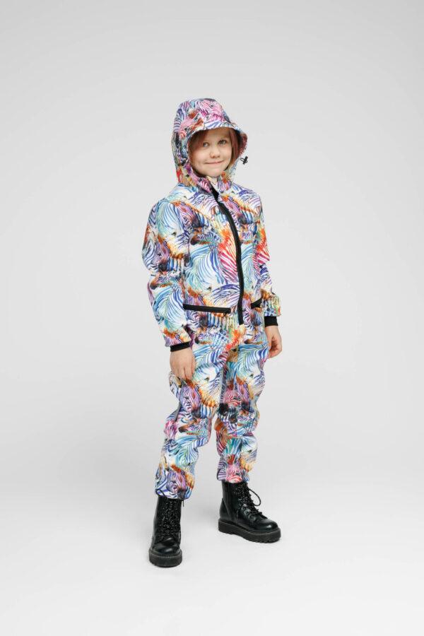 Softshell-Einteiler für Kinder – REGENBOGEN – Bild 2