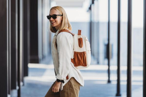 Kleiner Wickelrucksack – Cappuccino