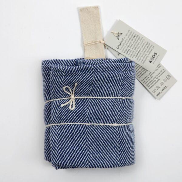 Big Linen Towel - Blue - Image 2