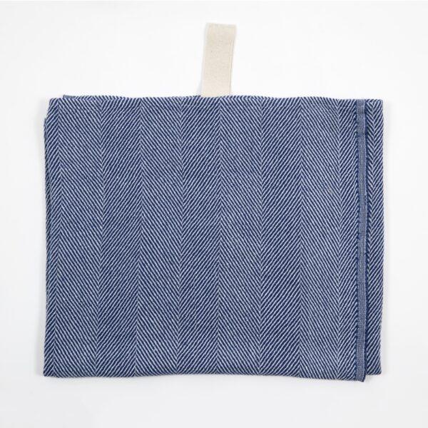 Big Linen Towel - Blue - Image 3