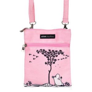 Moomintroll Under The Tree Neck/Passport Bag - Pink