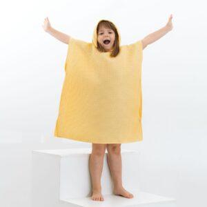 Kinder-Poncho aus Waffelstoff