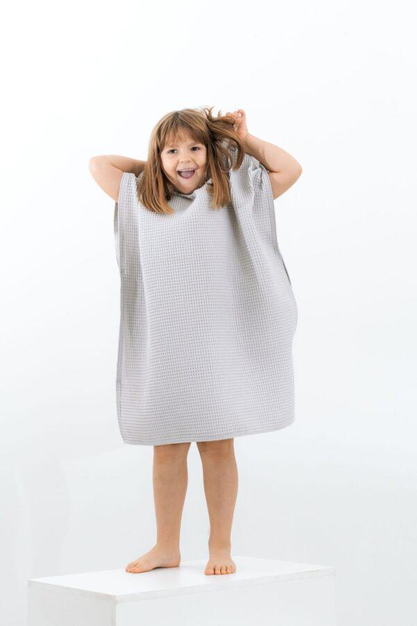 Waffle Fabric Kids' Poncho - Image 4