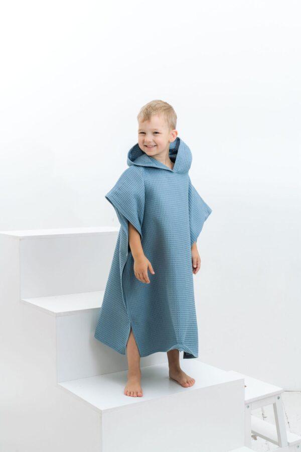 Waffle Fabric Kids' Poncho - Image 7