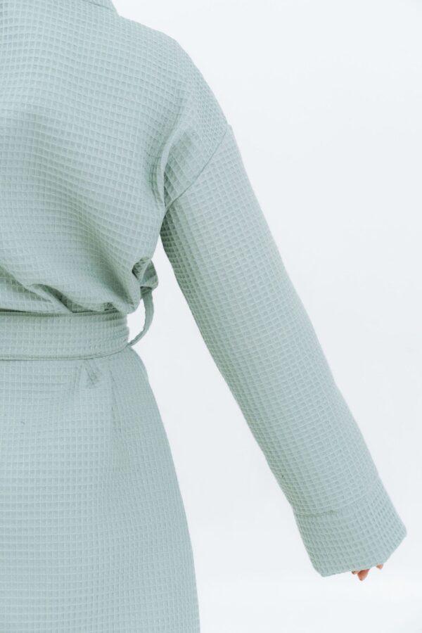 Long Waffle Fabric Robe for Women - Image 6