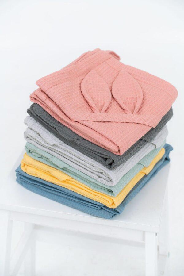 Waffle Fabric Towel with Bunny Ears - Image 3