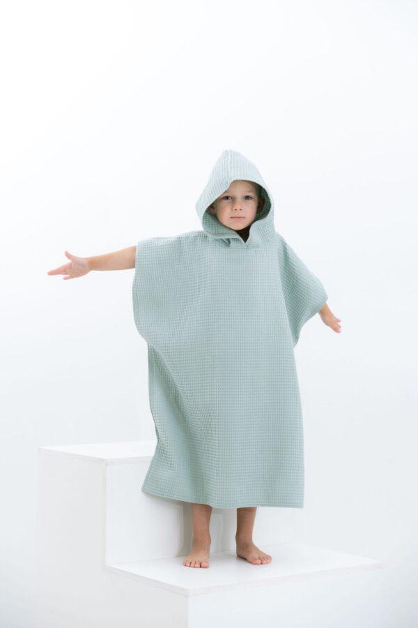 Waffle Fabric Kids' Poncho - Image 10