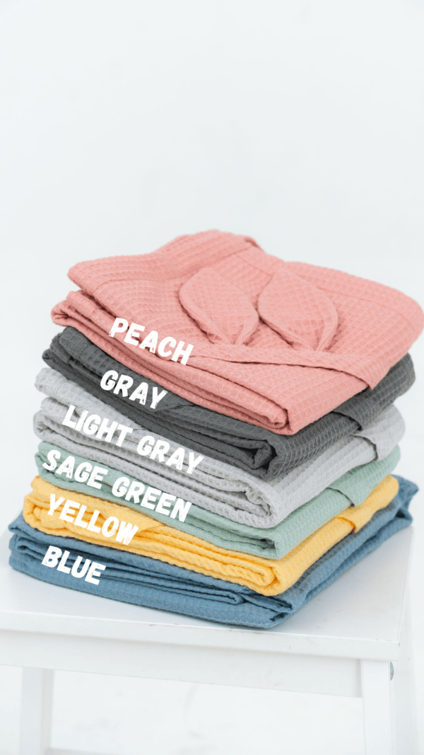 Waffle Fabric Towel with Bunny Ears - Image 6