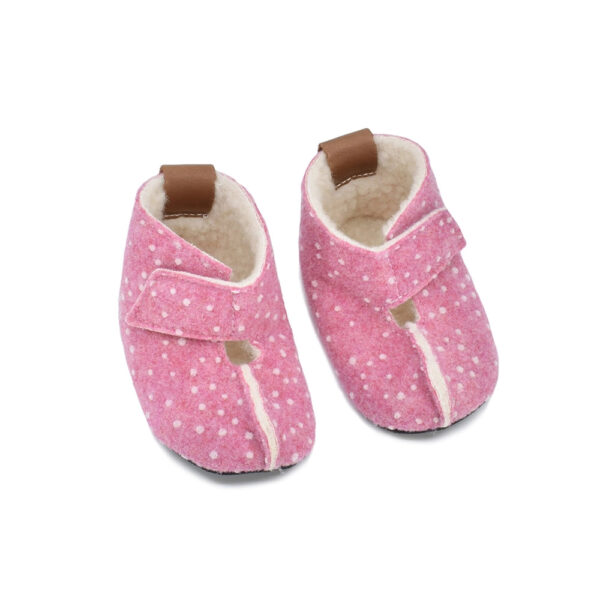 KAKU Kinderhausschuhe – Rosa mit Punkten