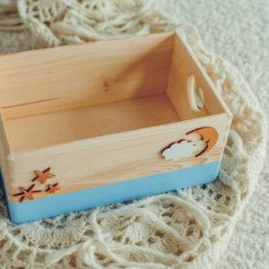 Decorated Storage Box - Light Blue