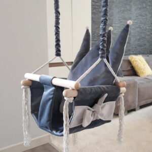 Swing with Crown Shaped Cushion - Grey