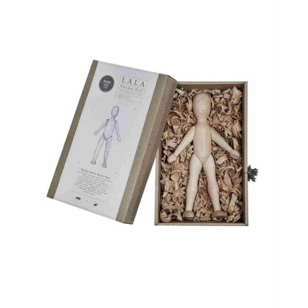 Buchen-Holzpuppe mit Hose – Bild 6