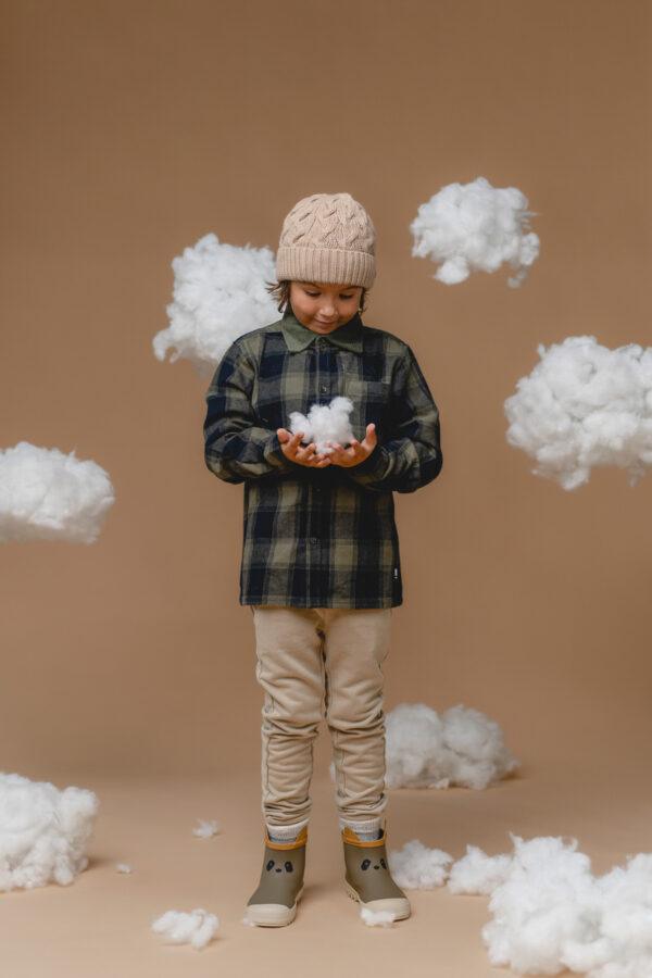 Zopfstrickmütze für Kinder aus 100 % Baby-Alpaka – Wheat – Bild 2