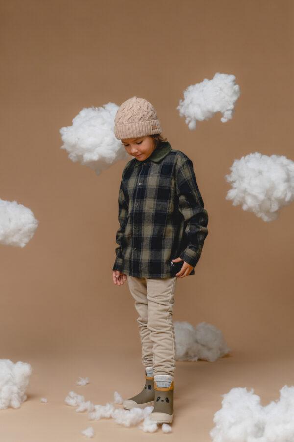 Zopfstrickmütze für Kinder aus 100 % Baby-Alpaka – Wheat – Bild 3