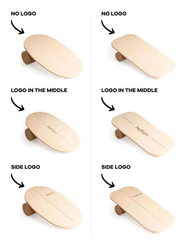 Rectangular Balance Board With Exercise Roll - Centered Logo - Image 3