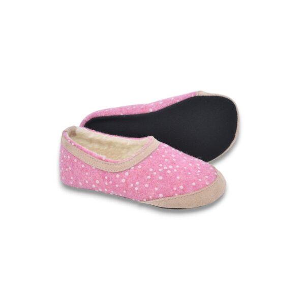 Barefoot Kids Slippers Poksa – Pink Dots - Image 3