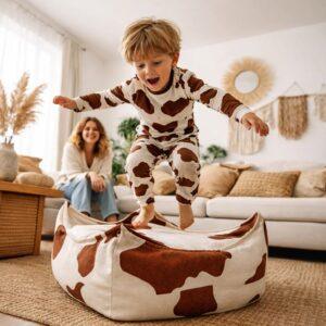 Bean Bag for Kids - Square, Cow