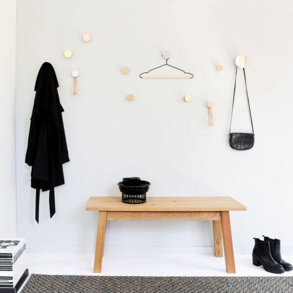 Beech Wood & Aluminium Wall Hook / Knob - Image 4