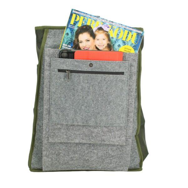 Cafe-Rucksack-mit-G-Haken-Khaki-&-Beige – Bild 4