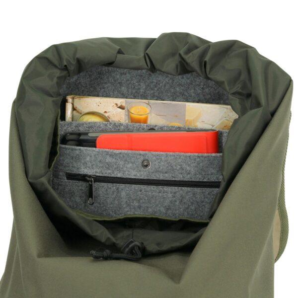 Cafe-Rucksack-mit-G-Haken-Khaki-&-Beige – Bild 7