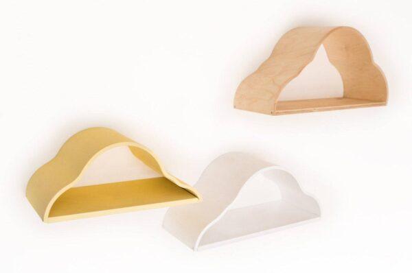 Floating Wall Shelves for Kids - Set of 3 Cloud Shaped Shelves - Image 3