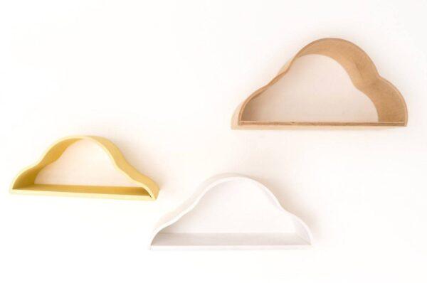 Floating Wall Shelves for Kids - Set of 3 Cloud Shaped Shelves - Image 4