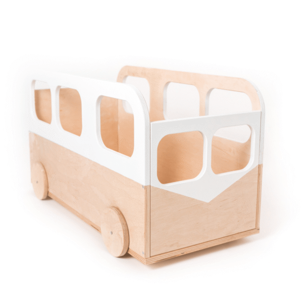 Kids Toy Storage Box on Wheels - Bus - Image 3