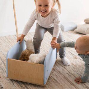 Kids Toy Storage Box on Wheels - Whale
