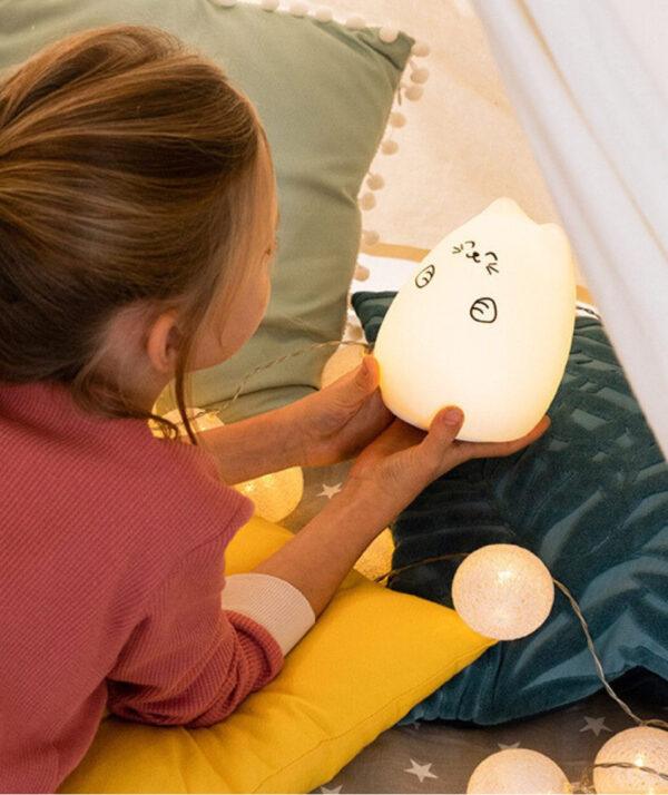 Lucky Cat Silicone Lamp - White - Image 4