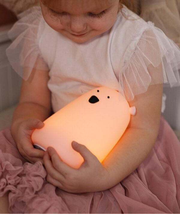 Großer Bär Silikonlampe - Lavendel – Bild 2