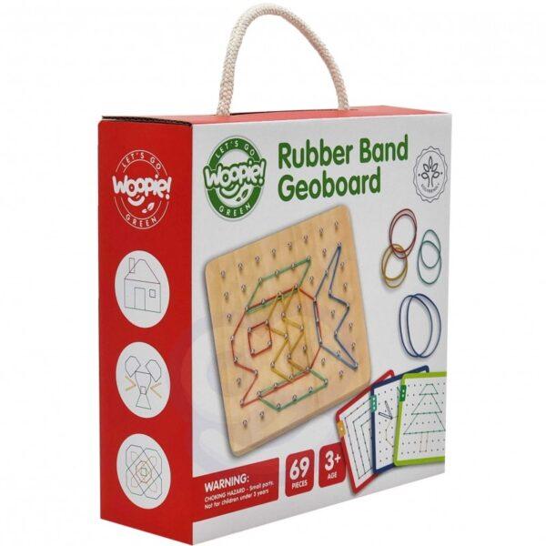 Geoplan on Rubber Bands Wooden Puzzle, 69 pcs - Image 3