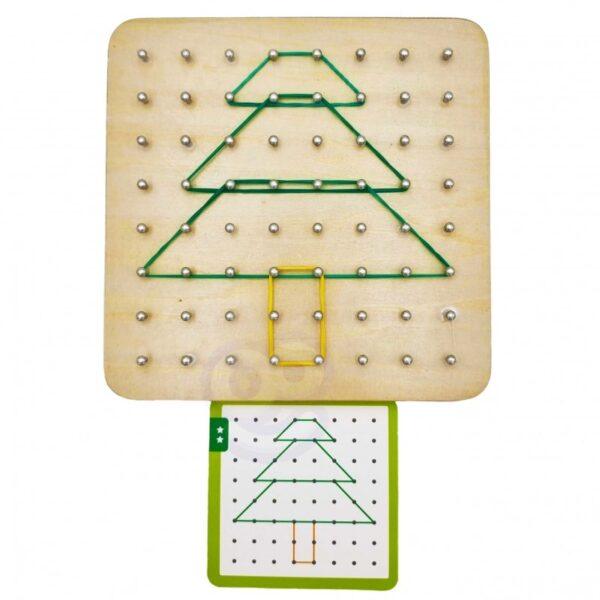 Geoplan on Rubber Bands Wooden Puzzle, 69 pcs - Image 4