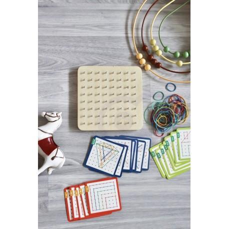Geoplan on Rubber Bands Wooden Puzzle, 69 pcs - Image 6